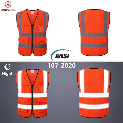 Image of Reflective Safety Vest for Men Women Construction Vest Meet ANSI /ISEA Standard