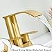 Ultimate Unicorn Bathroom Faucet for Sink Brushed Gold, 4 Inch Bathroom Sink Faucet for 3 or 2 Holes, 2 Handle Waterfall Faucets with Pop up Drain, Centerset Faucets for RV Counter