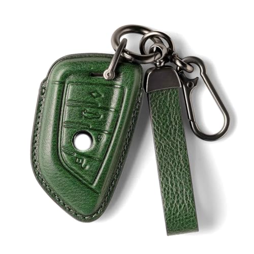 Image of BMW Key Fob Cover Leather Case Lanyard Keychain Holder Key Fob Protector 230i 330i 430i 440i 530e 530i 540i 740i 745e 750i M2 M235i M240i M3 M340i M4 X1 X2 X3 X4 X5 X6 X7 Accessories