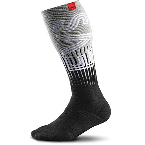 Evs Sports Men's Moto Sock (Torino)(Black/Grey,Large/X-Large),1 Pack #TOP19