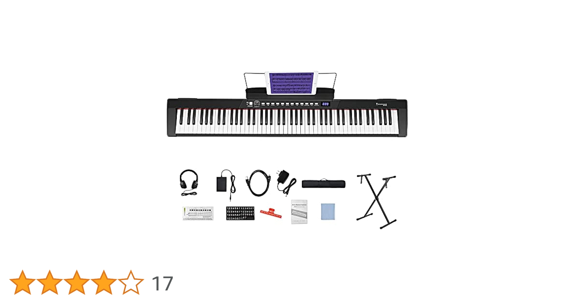 Amazon | Starfavor 電子ピアノ 88 鍵盤は LED ディスプレイで