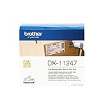 Brother DK-11247 selbstklebende Einzeletiketten (103 mm x 164 mm, geeignet für QL-1050, QL-1050N, QL-1060N, QL-1100, QL-1110NWB) schwarz auf weiß (Papier)