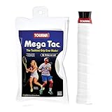 Tourna Mega Tac Extra Tacky Overgrip, White, 10-Pack