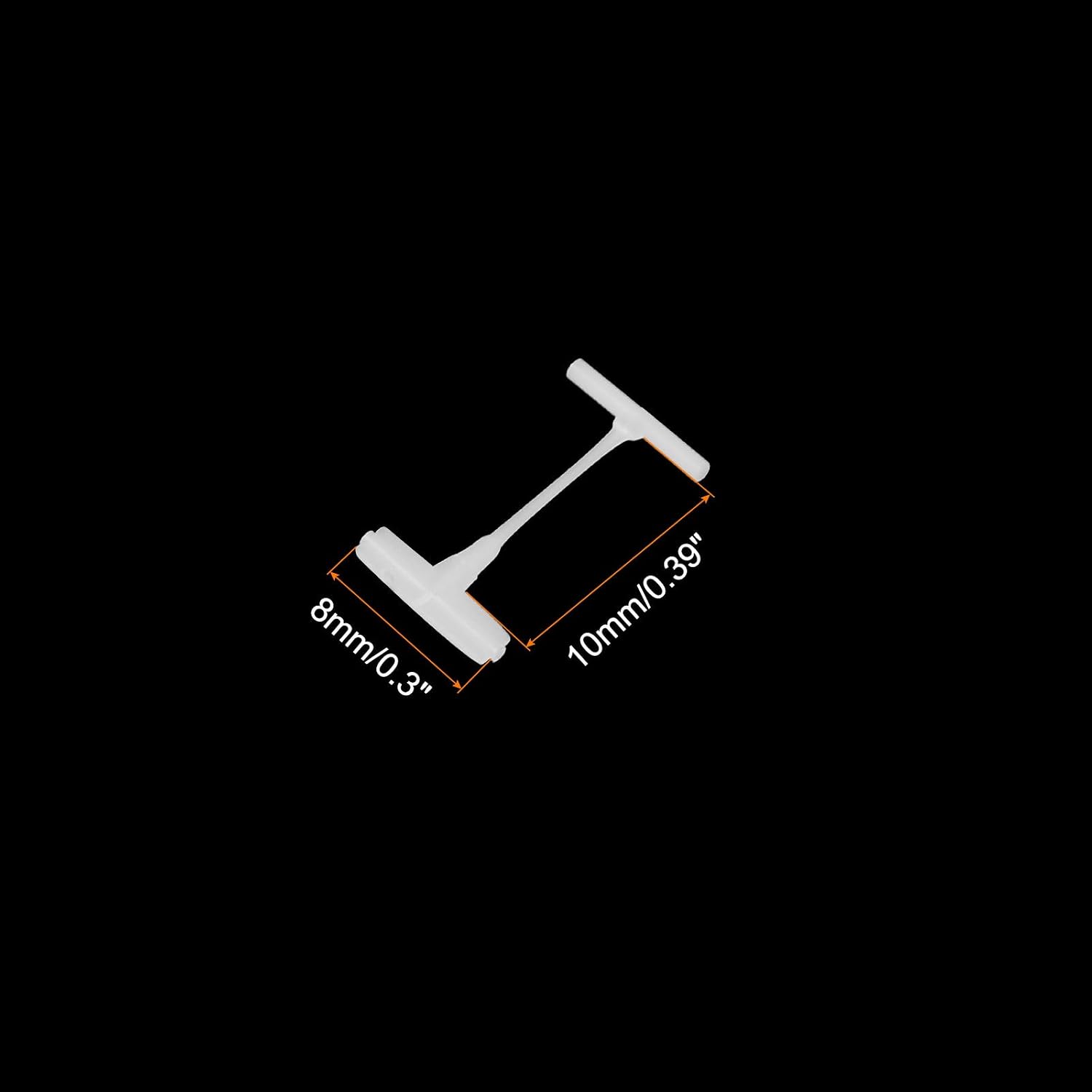 MECCANIXITY 3000pcs Standard Tagging Gun Fasteners 0.7x0.3 Inch Plastic Tags Clothing Tag White 10mm/0.4inch Tags Barbs Attachments for All Standard Price Tag Gun