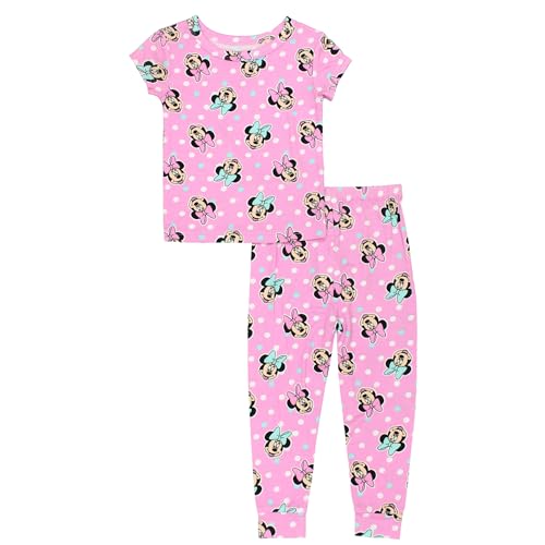 Disney Minnie Mouse Toddler Girls Short Sleeve Viscose Pajama Set