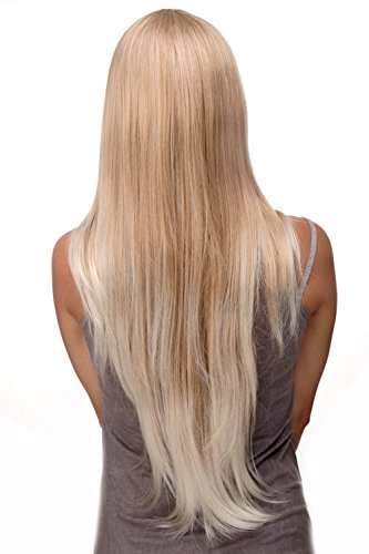 WIG ME UP 3217-27T613 Lady Quality Wig Cosplay very long straight middle parting mix of dark blond & platinum blond with platinum ends approx 29,5inch - Image 4
