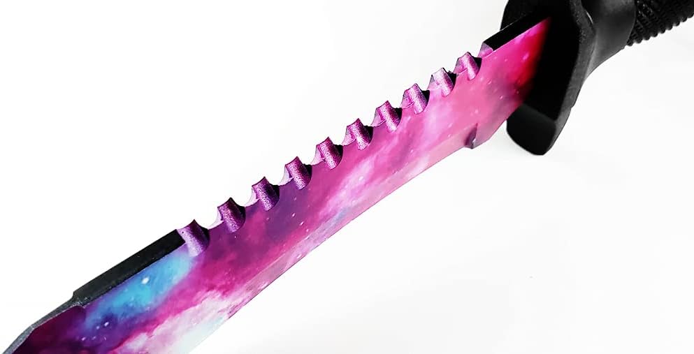 Falcon 12" Tactical Fixed Blade Outdoor Machete, Pattern Fixed Blade. Camping Knife. For Outdoor Camping and Hunting -Cut Branches, Ropes (Galaxy Purple)