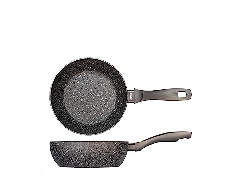 Wok induction 20cm aluminium poêle sauteuse antiadhésive grise - 4