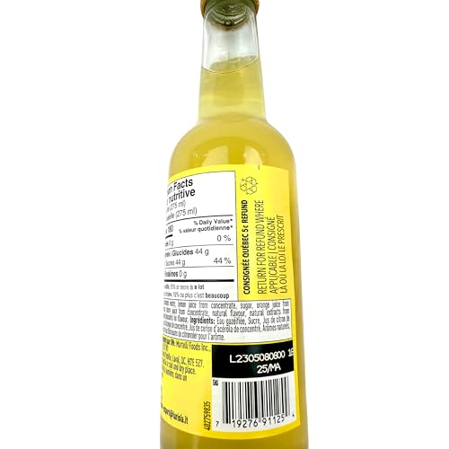 Lurisia Limonata Lemon Soda 4 x 9.3 Fl Oz (275ml) Italian Soda - Sparkling Lemonade Bottles - Citrus Lemon Soft Drink - Limonata from Italy - Carbonated Fruit Juice Beverage