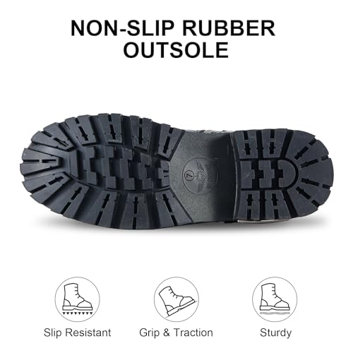 Women's Motorcycle Boots PU Leather Waterproof With Side Zipper For Motorbike Riding Work Outdoor3