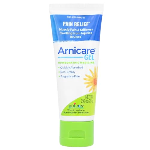 Boiron Arnicare Gel for Joint Pain, Muscle Pain, Swelling, Soreness, and Stiffness - Non-greasy and Fragrance-Free - 2.6 oz