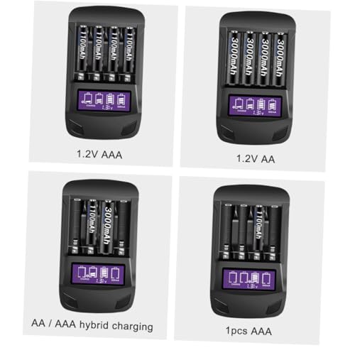 Cargador de batería inteligente USB con ranuras multifunción y pantalla LCD para pilas 2