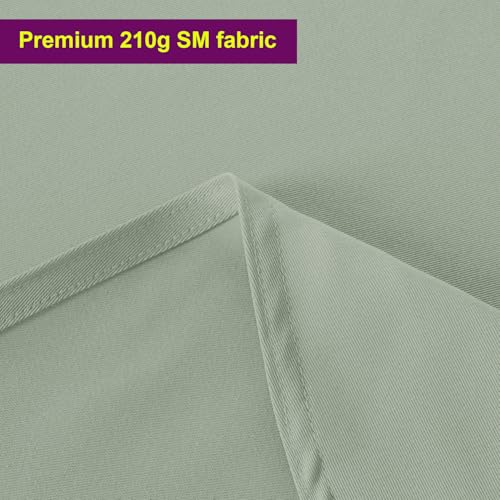 Image of Obstal Sage Green Rectangle Table Cloth, 60 x 84 Inch | Heavy Duty Water Resistance Polyester Tablecloth, Decorative Fabric Table Cover for Outdoor and Indoor Use