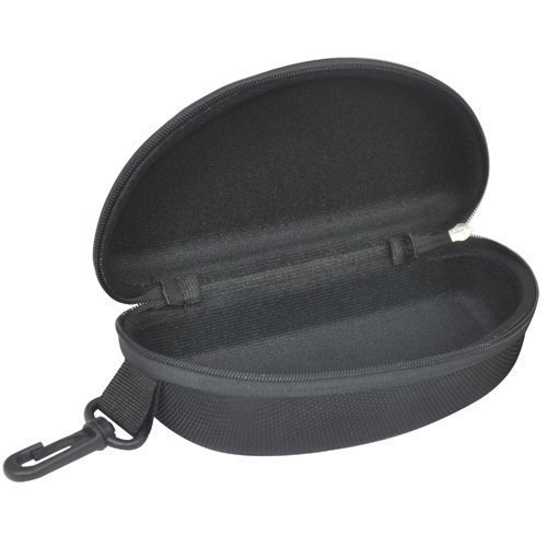 Accessotech Bolsa de transporte para gafas de sol de lectura, bolsa rígida con cremallera, bolsa de viaje (negro) Cover
