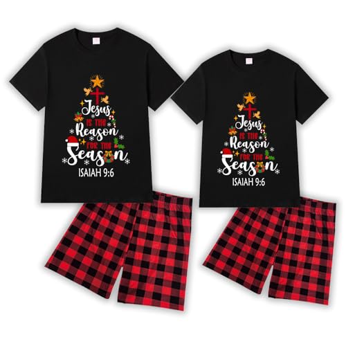 Short Top And Shorts Set Christmas Matching Pajamas Set2