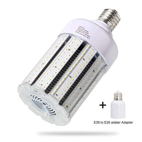 80W LED Corn Light Bulb Large Mogul Base E39 LED Bulbs AC100-277V 5000K LED Replacement 250w-400w Metal Halide HPS CFL HID lamp for Street Area Light Industrial Warehouse High Bay Garage Workshop Gym