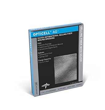 Amazon.com: Medline Opticell Ag+ Silver Antibacterial Gelling Fiber ...