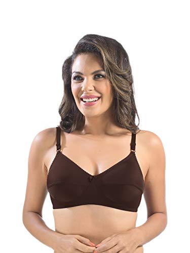 Image of SONARI Womens Cotton Everyday Bra | Non Padded, Wire Free, Comfortable Bra with Seamed Cups | Medium Coverage, Hook and Eye Closure for Everyday Wear | Adjustable Strap for a Customized Fit - Loreal