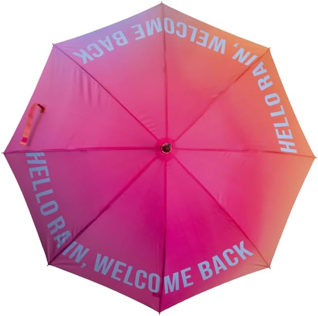 Fisura – Large umbrella with message p*ta lluvia, stylish black youth umbrella with automatic open button, windproof and durable for daily use, lightweight design with 41.7 inches diameter