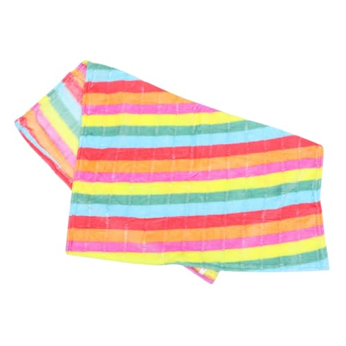 POPETPOP 1PC Rainbow Flannel Pet Blanket Dog Bed Cover for Cats Dogs Machine Washable Durable Material for Winter Use Design