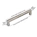 homdiy 5 Pack 6-1/4 Inch Brushed Nickel Cabinet Pulls Silver Cabinet Handles Stainless Steel Kitchen Handles Modern Drawer Pulls for Dresser Drawer
