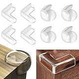 ✔️【Protege a tu Bebé de Los Golpes】A prueba de niños todos los objetos potencialmente peligrosos en su hogar con un juego grande de 20 piezas de protectores de esquina para bebés: escritorio, cama, encimera, cambiador, cajón, armario, escaleras, mesa, alféizar de la ventana, mesa de vidrio y otros Esquinas filosas.