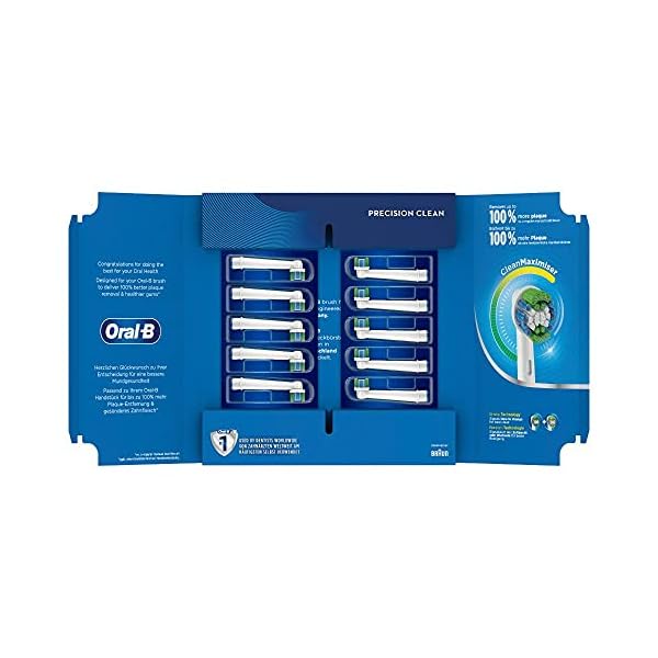 Oral-B Precision Clean Aufsteckbürsten für elektrische Zahnbürste, 10 Stück, mit CleanMaximiser-Borsten für optimale…
