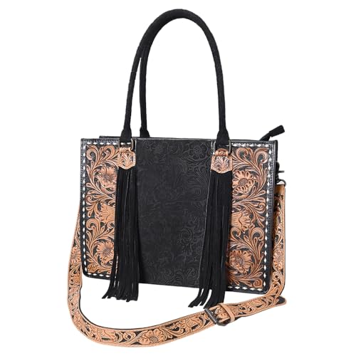 American Darling Hand Tooled Leather Briefcase for Women