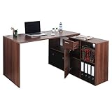 schrank walnuss weiß ✅ BESCHREIBUNG: Dieser Eck-Schreibtisch im Modern-Design unterstützt mehrere L-Förmige Winkel-Kombinationen oder kann als Theke aufgebaut werden. Lieferung erfolgt in 2 Paketen und NUR innerhalb Deutschlands!