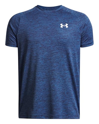 Under Armour Boys' Tech 2.0 Short-Sleeve T-Shirt, (402) Blue Atlantis / / White, Medium
