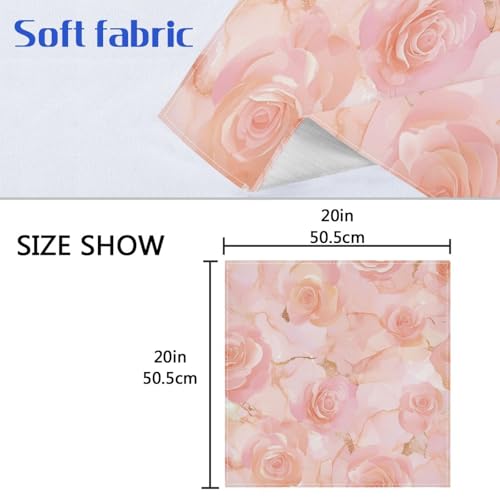 Servilletas de tela reutilizables Rose Gold set de 6 20x20 in miniatura 7