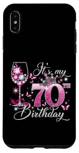 It�fs My 70th Birthday Pink 70 Years Old Birthday Queen �X�}�z�P�[�X iPhone XS Max �p