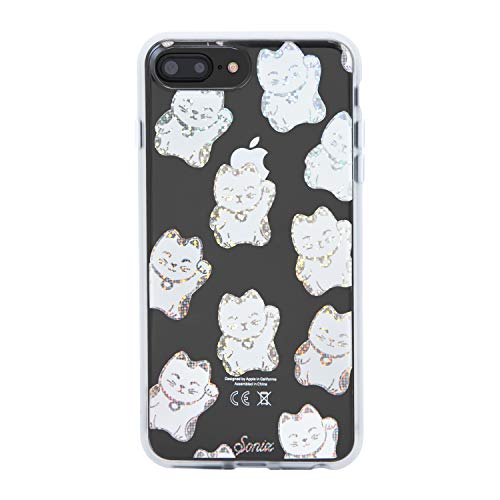 Sonix Disco Kitty (Iridescent Rainbow cat) Cell Phone Case [Military Drop Test Certified] Protective Clear Series for Apple 6+, 6s+, 7+, 8+