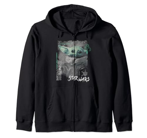 Sweat Grogu Star Wars veste à capuche zippée Mandalorian pour homme et femme look urbain
