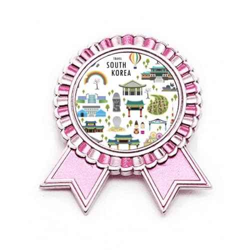 Broche Corée du Sud métal rose : customisez facilement vos vêtements ternes