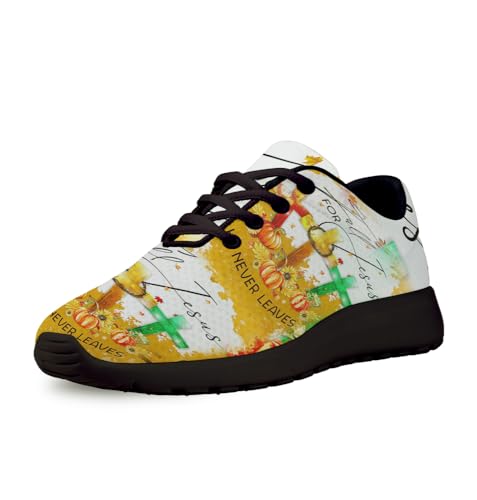 Fall for Jesus He Never Leaves Shoes for Women Men Trail Running Casual Fashion Sneakers Slip-on Tennis Shoes