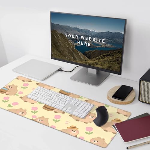 Tapis de souris de jeu Capybara grand tapis de protection de table premium - 6