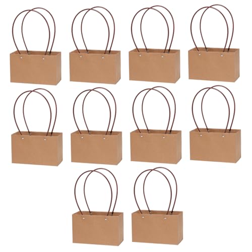 Porte-bouquet de fleurs en papier lot de 10 sacs avec poignée