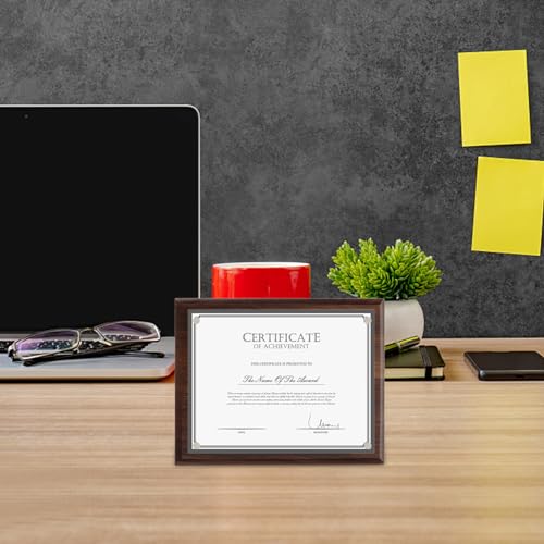 Alipis Moldura De Madeira Para Fotos 2 Peças: Porta-Retratos De Certificado Para Instalação Doméstic