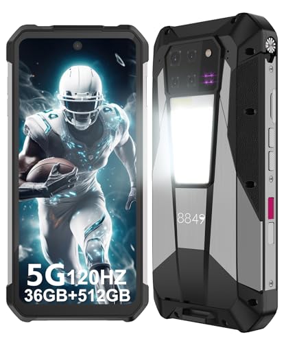 8849 Tank 3 Pro Outdoor Smartphone 5G, 23800mAh Android 14 Outdoor Handy mit Projektor, 36GB RAM+512GB ROM, 6,79" Wasserdicht Dual SIM Rugged Smartphone Ohne Vertrag, 2TBGB Erweiterbar/OTG/GPS