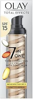 Olay Total Effects Tone Correcting Face Moisturizer with Sunscreen SPF 15, Light to Medium 1.7 Ounces