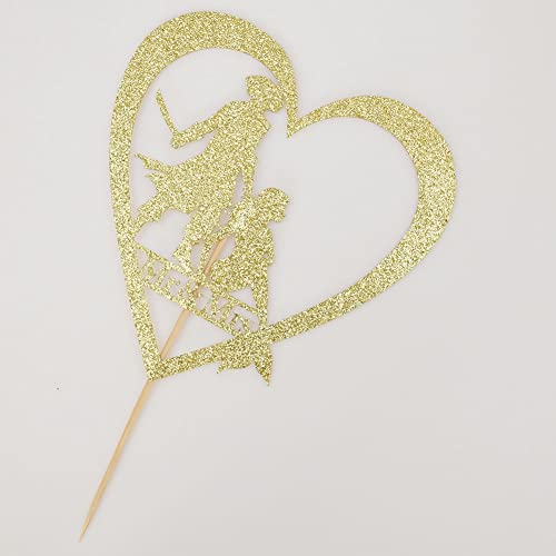 Pirates And Mermaid Theme Wedding Cake Topper, Mr & Mrs Wedding Party Decorations, Bride And Groom, Gold Glitter #TOP5