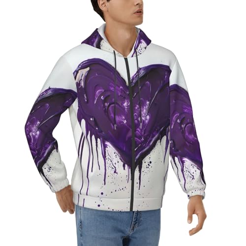 Sweat à capuche violet pour hommes idéal pour les sorties urbaines