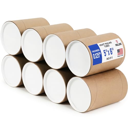 Tube d'expédition kraft rigide pour emballage affiche poster et stockage de dessin en rouleau