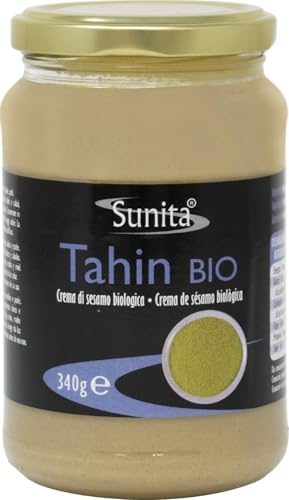 Sunita Tahina Crema di Sesamo - Salsa Tahini Ricca e Cremosa per Hummus e Salse -Crema di Semi di Sesamo Biologica - 340g