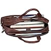 ROYALZ 'Boston' Grand Sac à Bandoulière en Cuir pour Ordinateur Portable 15,6 Pouces Sacoche Messenger au Look Vintage pour Homme Porte-documents, Couleur:Ohio Marron #4