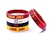Johirim US AMIC Silicone Wristband Bracelet -4 or 5PCS Assorted Color
