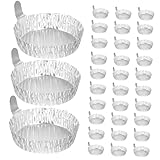 SEWOART Aluminum Foil Weighing Plates 2.36In Disposable Lab Sample Weighing Trays Lightweight Aluminum Foil Pans for Measuring Powders Liquids Scientific Use