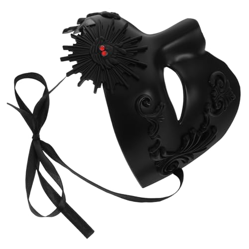 Hemobllo masque de carnaval masques de carnaval pour adultes demi- halloween de femme de mascarade pour les femmes d'opéra abdos Black