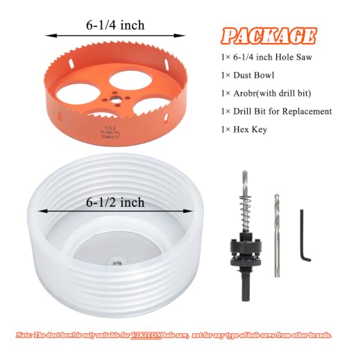 VIKITON Hole Saw with Dust Catcher
